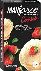 Manforce Strawberry & Vanilla Dotted-Ring Cocktail Condom