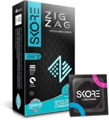 Skore Zig Zag Dotted & Ribbed Condoms