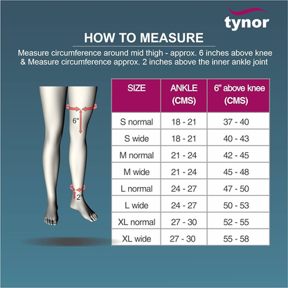 Tynor C Garment Leg Mid Thigh ( Open Toe) (Pair)