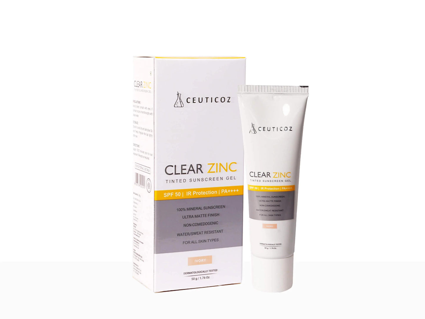 Ceuticoz  Clear Zinc Tinted Sunscreen Gel SPF 50