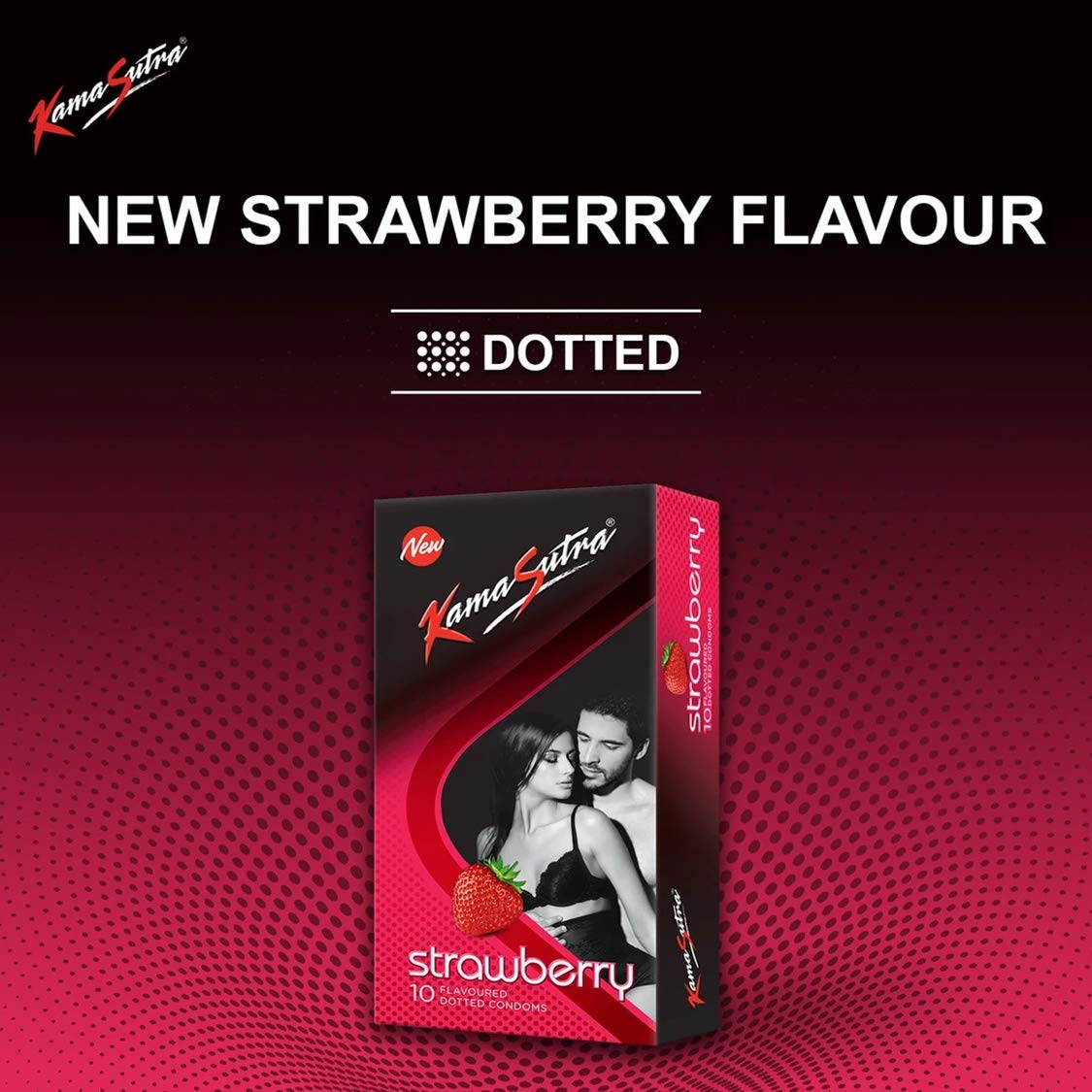 KamaSutra Strawberry Pleasure Dotted Condom