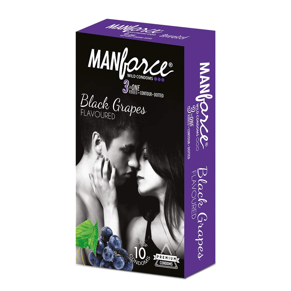 Manforce Wild Condom Black Grapes